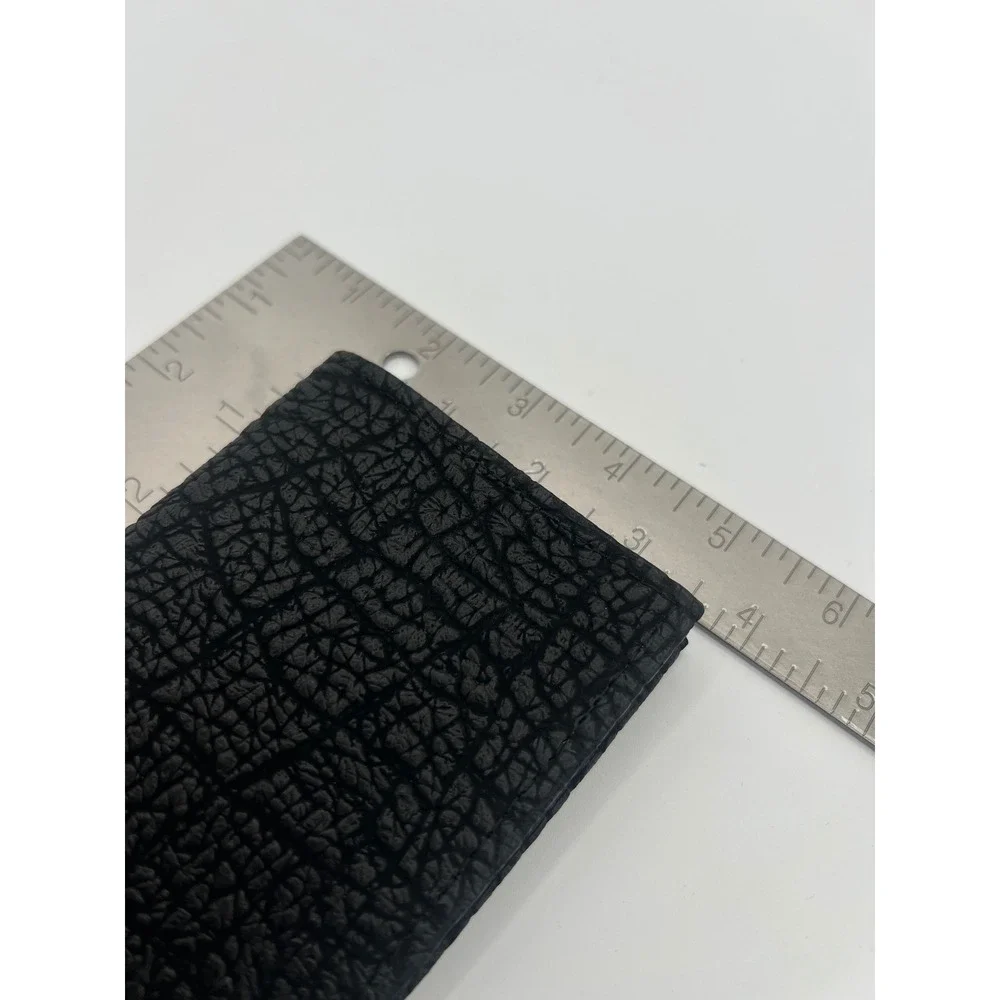 Creightons‎ Black Elephant Hide Vitron Leather Notepad Folio Organizer Business